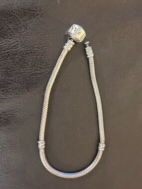 Pandora Silver Snake Chain Bracelet with Barrel Clasp